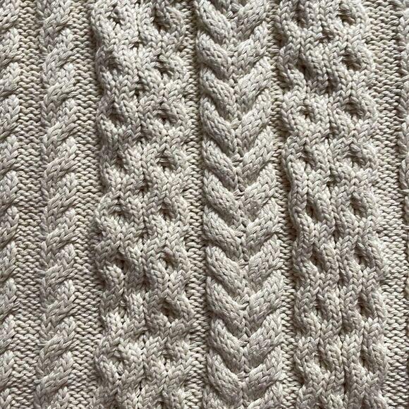 Anthropologie NWT Ivory Cable Knit Sweater - Picture 3 of 6